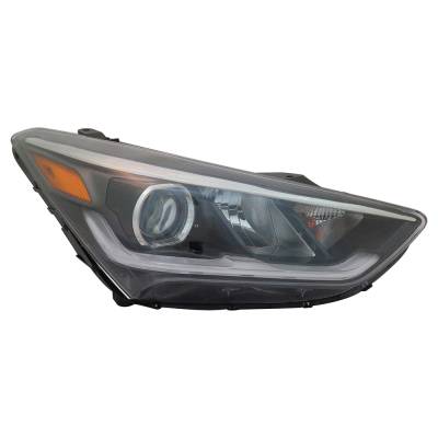Rareelectrical - New Right Headlight Compatible With Hyundai Santa Fe Se Ultimate Sport Utility 4-Door 3.3L 2017 2018 - Image 1