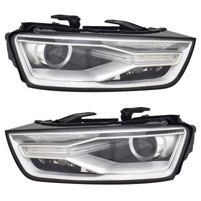 Rareelectrical - New Pair Of Headlights Compatible With Audi Q3 Premium Sport Utility 4-Door 2.0L 2017 2018 Part - Image 1