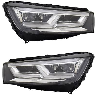 Rareelectrical - New Pair Of Headlights Compatible With Audi Q5 Premium Plus Sport Utility 2018 2019 2020 Part Number - Image 3