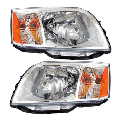 New Pair Of Headlight Compatible With Mitsubishi Endeavor Ls Xls 2004-2008 By Part Number Mr971932