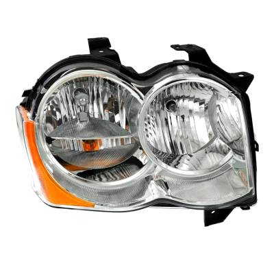New Right Side Halogen Headlight Compatible With Jeep Grand Cherokee Srt8 Sport 2008-2010 By Part