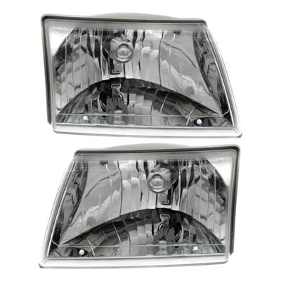 New Pair Of Halogen Headlight Compatible With Mazda B2300 B2500 B3000 B4000 2001 By Part Number