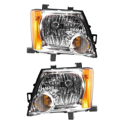 New Pair Of Headlight Compatible With Nissan Xterra Pro-4X Sport 2011-2015 By Part Number