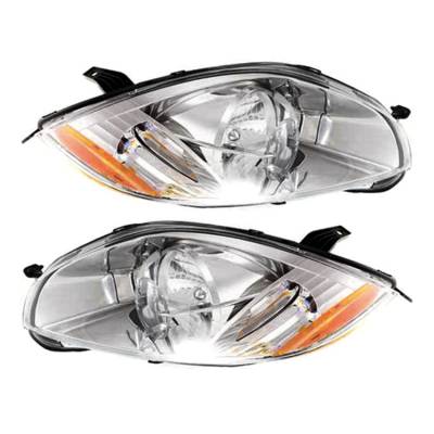 New Pair Of Halogen Headlight Compatible With Mitsubishi Eclipse 2006-2007 By Part Number 8301A508