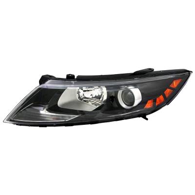New Driver Side Headlight Compatible With Kia Optima Hybrid Ex Lx Sedan 2.4L 2011 By Part Number