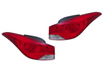 New Pair Of Outer Tail Lights Compatible With Hyundai Elantra 2011-13 Hy2805119 92402-3Y000