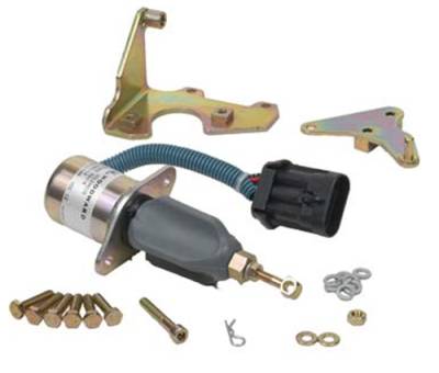 Fuel Shutdown Solenoid Kit Compatible With 1994-1998 Dodge Ram 2500 3500 Cummins 5.9L 6Bt 12V Diesel