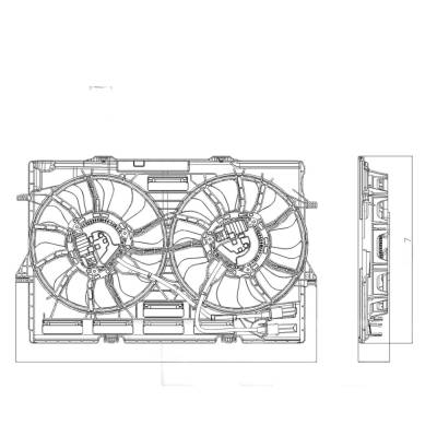 Rareelectrical - Cooling Fan Compatible With Audi Q5 Technik Sport Utility Diesel 3.0L V6 2967Cc 181Ci S5 Base 3.0L - Image 9