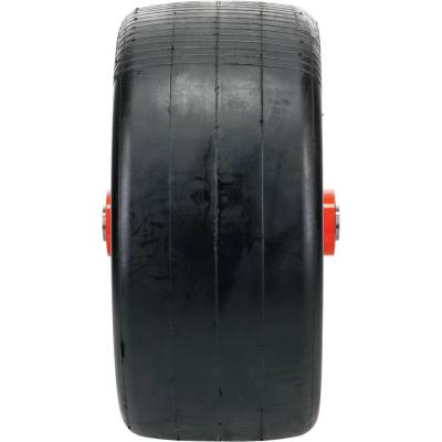 Rareelectrical - Zero Flat Wheel Assembly 13X6.50-6 Smooth 5/8 Bore 7 Hub Orange Compatible With Bad Boy Pup - Image 6