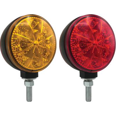 Rareelectrical - Led Double-Sided Warning Light Red Amber Compatible With John Deere 4430 4440 4450 4230 4240 4250 - Image 6