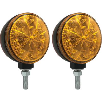 Rareelectrical - Led Double-Sided Amber Warning Light Flood Flashing 25 Leds Per Side 12-24V Compatible With 2020 - Image 2