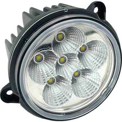Led Small Round Headlight Insert Flood 2200 Lumens 20W 12-24V Plug Play Compatible With John Deere