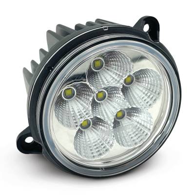 Rareelectrical - Led Small Round Headlight Insert Flood 2200 Lumens 20W 12-24V Plug Play Compatible With John Deere - Image 2