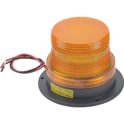 Rareelectrical - Amber Strobe Warning Beacon 12-80V Dc Low Profile Compatible With Ecco Forklift Material Handling - Image 4