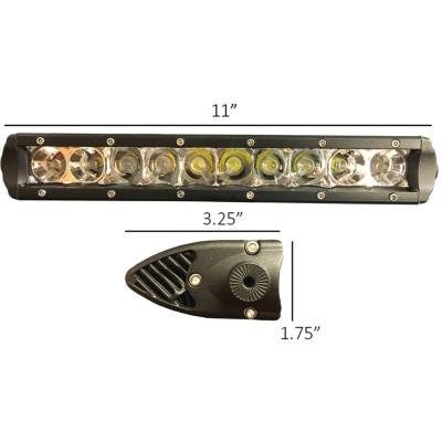 Rareelectrical - Led Spot Flood Combo Light Bar 50 Watt 5700 Lumens 10 Inch Single Row Compatible With 12V 24V Truck - Image 3
