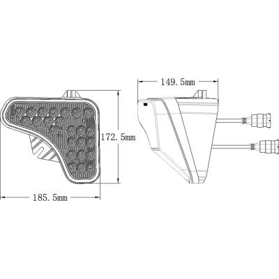 Rareelectrical - Right Led Headlight Compatible With Bobcat T450 T550 T590 T595 T630 T650 T740 T750 T770 T870 Compact - Image 3