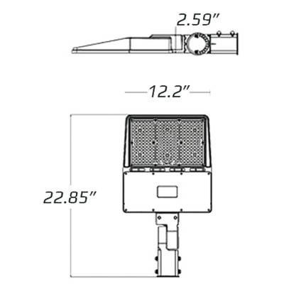 Rareelectrical - 150W Led Street Light 20250 Lumens Compatible With Roadways Parking Lots Driveways Farm Yards - Image 3