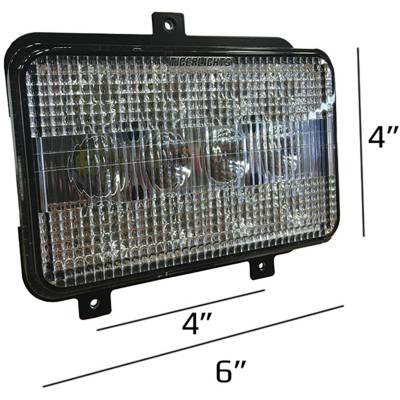 Rareelectrical - 60W Led Hood Headlight Compatible With Massey Ferguson 8110 8120 8130 8140 8150 8160 8260 8270 8280 - Image 2
