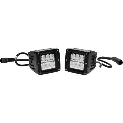 Rareelectrical - Led Rops Light Kit 2700 Lumens 36W 12-24V 2-Light Flood With Rops Brackets U-Bolts Wiring Harness - Image 1
