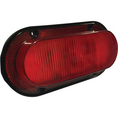 Rareelectrical - Led Red Oval Tail Light Compatible With 1963-1972 John Deere 4000 4020 3020 4320 4520 4620 New - Image 1