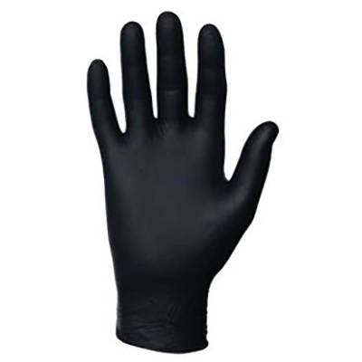Rareelectrical - Disposable Nitrile Gloves Large Black 100 Pack Powder Free Compatible With Tractor Mower Atv Utv - Image 2