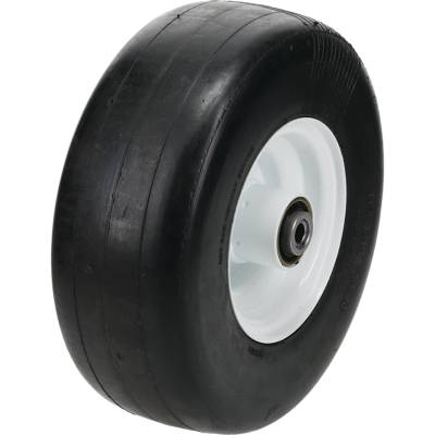 Rareelectrical - Solid Flat Free Wheel Assembly 11X4.00-5 Smooth 1/2 Bore 4-1/2 Hub Bearings Fits Toro Grandstand 48 - Image 1