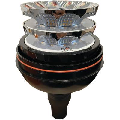 Rareelectrical - 48W Led Amber Warning Beacon Light Compatible With 12-24V Tractor Forklift Truck Snowplow School Bus - Image 4