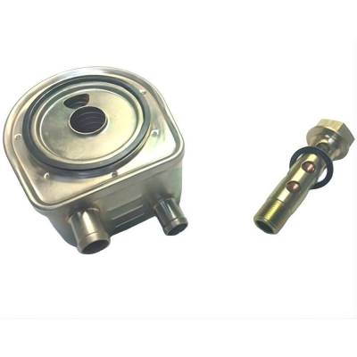 Rareelectrical - Engine Oil Cooler Compatible With 1998-2008 Jcb 3Cx/4Cx 1004/1006 6.0L 365 Cid Donut Type 12-Plate - Image 2