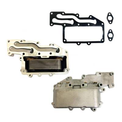 Engine Oil Cooler Assembly Compatible With 2000-2020 Caterpillar 420D/420E/420F/420F2 3054C/C4.4