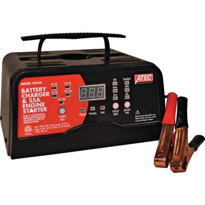 Portable Smart Battery Charger 6/12V 50A Engine Start Assist 10A Auto Charge W/ Digital Led Display