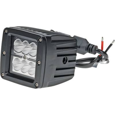 Rareelectrical - Led Square Flood Work Light 18 Watt 1350 Lumens 3 Inch Compatible With 12V 24V Truck Tractor Boat - Image 2