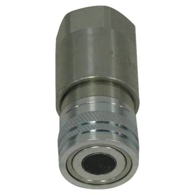 Hydraulic Female Flat Face Coupler 1/2" Npt Thread 1/2" Body 12 Gpm 3625 Psi Iso 16028 Compatible