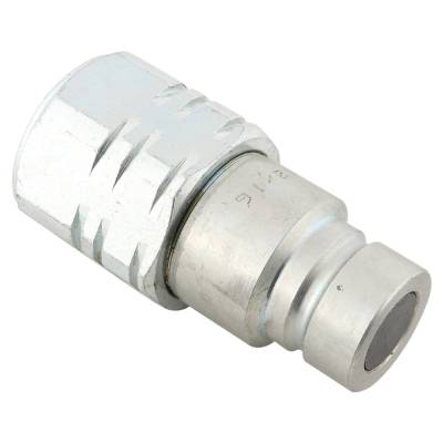 1/2 Inch Npt Flat Face Hydraulic Quick Coupler Nipple Compatible With Fem Series Iso 16028 Htma 3625