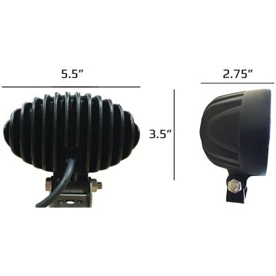Rareelectrical - Led Oval Flood Light Compatible With Kubota M8540 M9540 M95x M96s M100x M105x M108s M108x M110x - Image 4