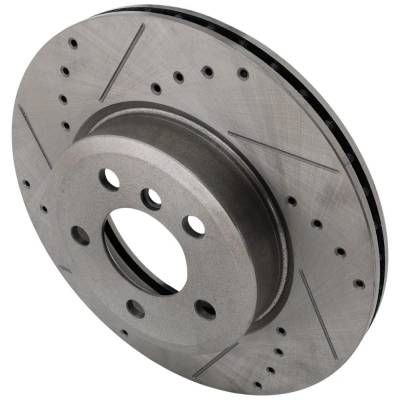 RAREELECTRICAL - New Cross-Drilled Brake Disc Compatible With Bmw X3 3.0Si 6 Cyl 3.0L X3 Xdrive28i 6 Cyl 3.0L X3 - Image 2
