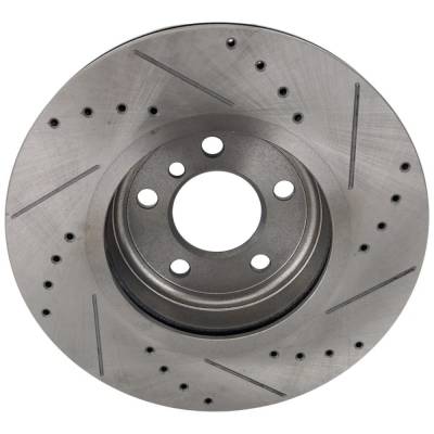 RAREELECTRICAL - New Cross-Drilled Brake Disc Compatible With Bmw X3 3.0Si 6 Cyl 3.0L X3 Xdrive28i 6 Cyl 3.0L X3 - Image 4