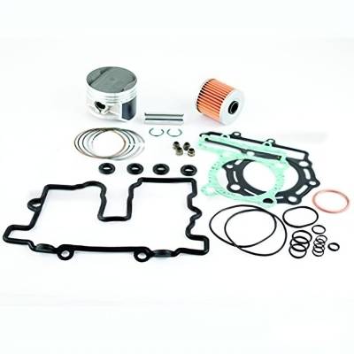 Piston Gasket Top End Kit 74.25Mm +0.25Mm Over Compatible With 1987-2004 Kawasaki Mojave 250 Ksf250a