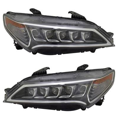 Rareelectrical - New Pair Of Headlights Compatible With Acura Tlx Sh-Awd Sedan 2015 2016 2017 By Part Numbers - Image 1