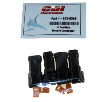 4-Pin Waterproof Deutsch Receptacle With Locking Wedge Female Connector For Outboard Engine Harness
