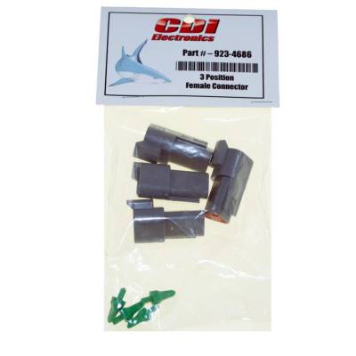 3-Pin Deutsch Receptacle With W3s Wedge Lock Dt06-3S Housing 4-Pack Compatible With 1996-2017