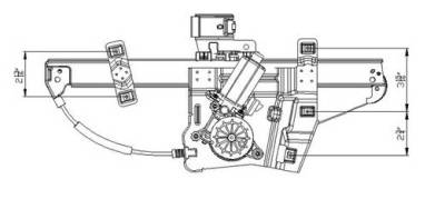 New Front Right Window Regulator Assembly Compatible With 2006-2011 Buick Lucerne 15292119 15292119