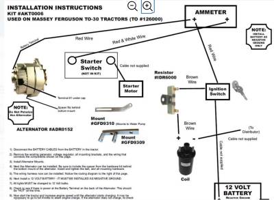 Rareelectrical - New 12V 63A Generator-To-Alternator Conversion Kit Compatible With Massey Ferguson To30 Tractor - Image 6