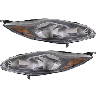 Rareelectrical - New Pair Of Headlights Compatible With Ford Fiesta Se Hatchback Sedan 4-Door 1.6L 2012 2013 By Part - Image 1