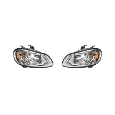 New Pair Of Headlight Fits Freightliner Fl106 2003-2013 Halogen Bulb A0651039002
