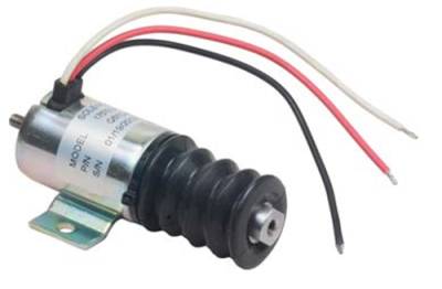 Fuel Shutdown Solenoid 12V 3-Terminal Push Type 1" Stroke Continuous Duty Compatible With Lawn