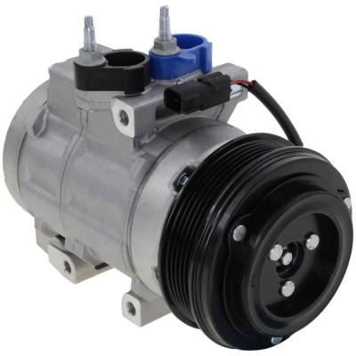 New 6-Groove Pulley A/C Compressor Compatible With Ford Expedition Xl 8 Cyl 5.4L F-150 Platinum 8