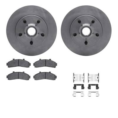 Plain Surface Brake Disc And Pad Kit Compatible With Mazda B4000 Se 6 Cyl 4.0L 1998-2000