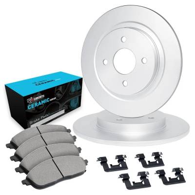Rareelectrical - New Plain Surface Brake Disc And Pad Kit Compatible With Volkswagen Jetta Gli 16-Valve 4 Cyl 1.8L - Image 6