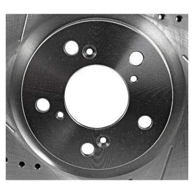RAREELECTRICAL - New Cross-Drilled Brake Disc Compatible With Acura Honda Ridgeline Sport 6 Cyl 3.5L Passport Elite 6 - Image 7
