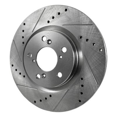 New Cross-Drilled Brake Disc Compatible With Acura Honda Ridgeline Sport 6 Cyl 3.5L Passport Touring
